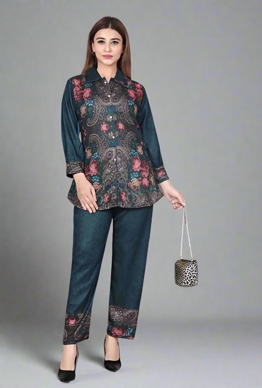 karishma karachi wool cord set